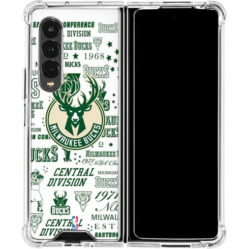 NBA Milwaukee Bucks Historic Blast New Galaxy Z Fold4 5G Clear Case